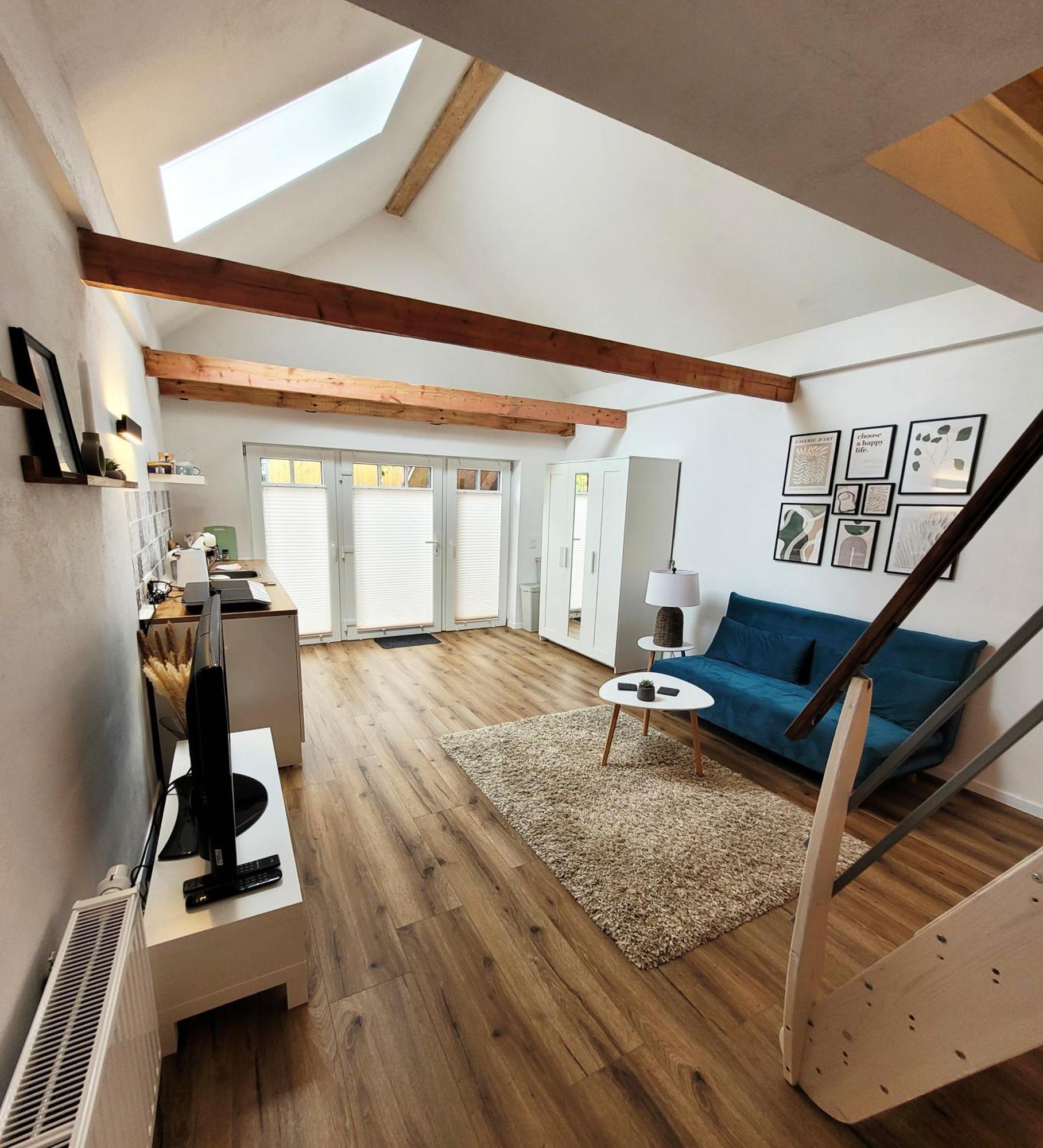Modernes 1-Zimmer-Apartment Mit Galerie-Schlafkoje Im Skandinavischen Stil Ostenfeld  Buitenkant foto